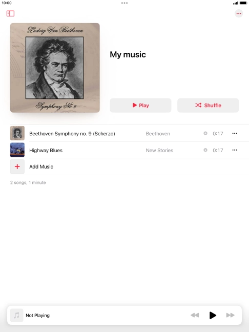 Go to the required category or playlist and press the required audio file.