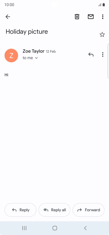 If an application is open on your phone, such as a Mail, you can also use the functions available here, e.g.: Reply to this email.
