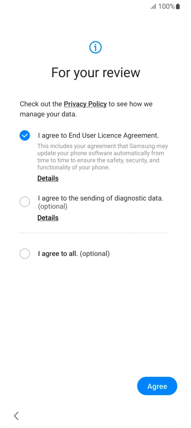 Press Agree. Press Agree.