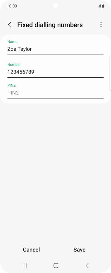 Press PIN2 and key in your PIN2. The default PIN2 is 1111.