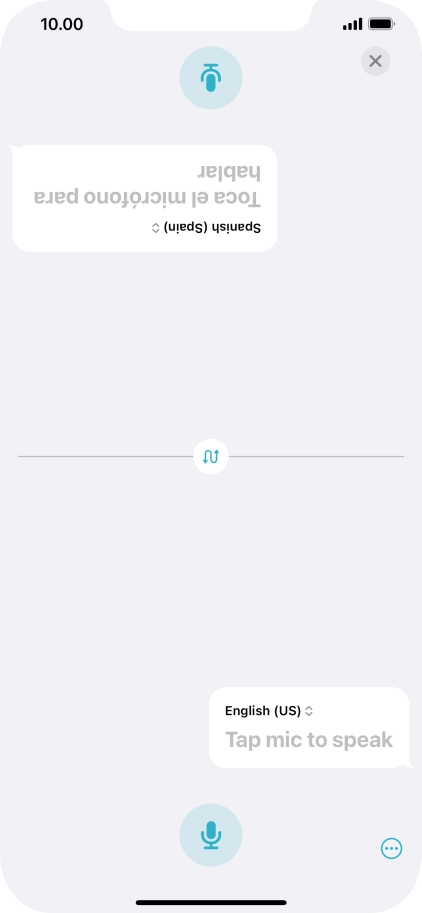 Press the end icon to end two-way view.