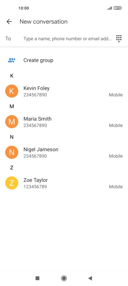 Press the field next to 