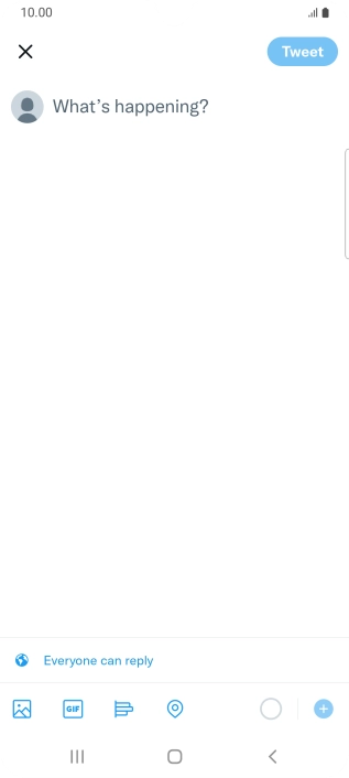 Press the text input field. Press the text input field.