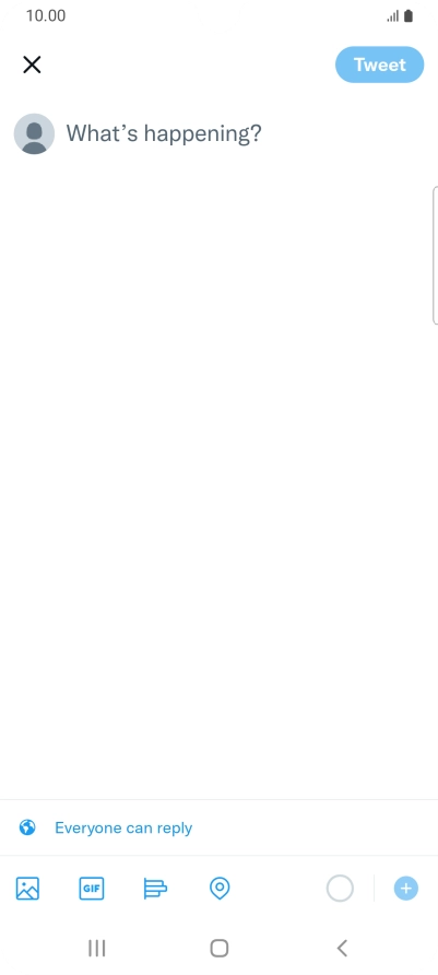 Press the text input field. Press the text input field.