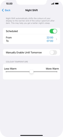 Press the indicator next to 