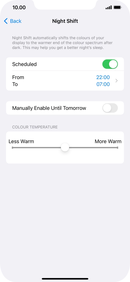Press the indicator next to 