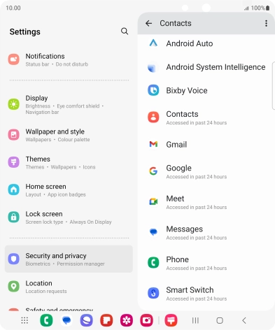 Press the required app.