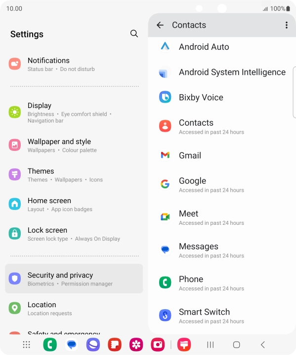 Press the required app.