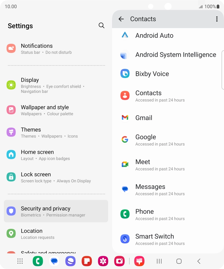 Press the required app.