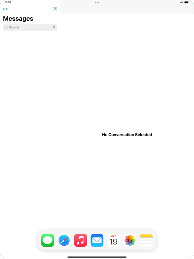 Slide your finger downwards on Dock to minimise it.