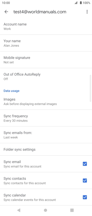 Press Account name and key in the required name.