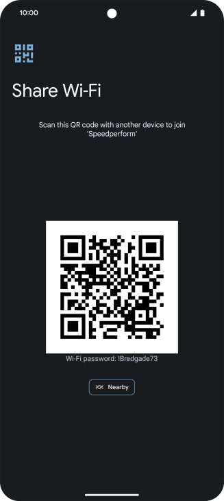 Place the QR code inside the camera frame on the other device to scan the code.