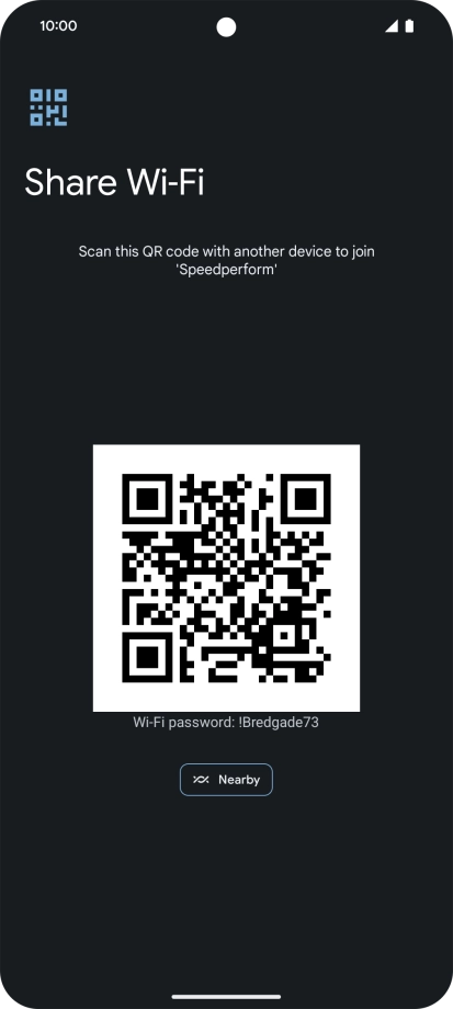 Place the QR code inside the camera frame on the other device to scan the code.