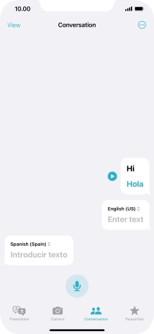 Press the menu icon.