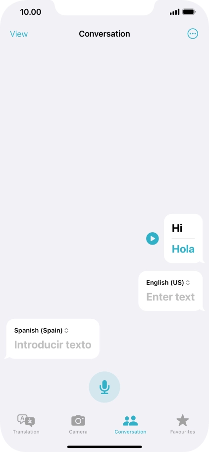 Press the menu icon.