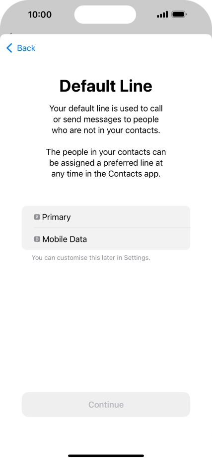 Press the required price plan.