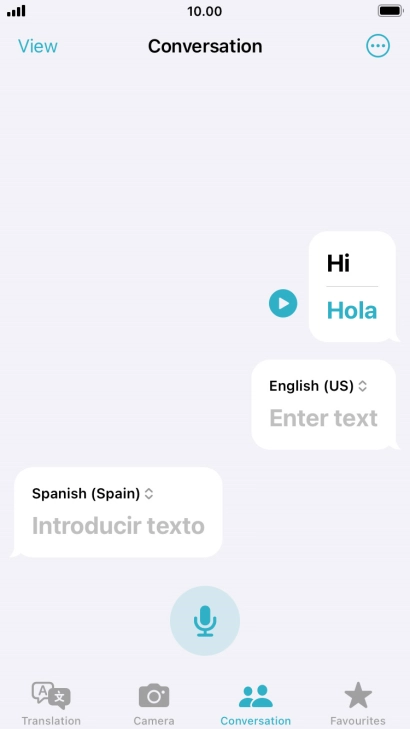 Press the menu icon.