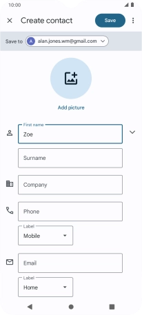 Press Surname and key in the last name.