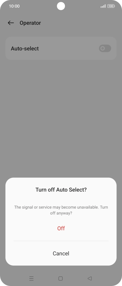 Press Off to turn off the function and wait while your phone searches for networks. Press Off to turn off the function and wait while your phone searches for networks.