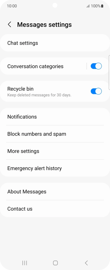 Press More settings. Press More settings.