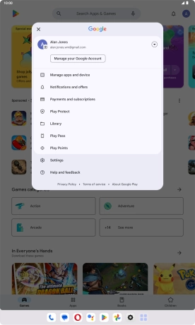 Press Settings. Press Settings.