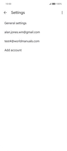Press the required email account.
