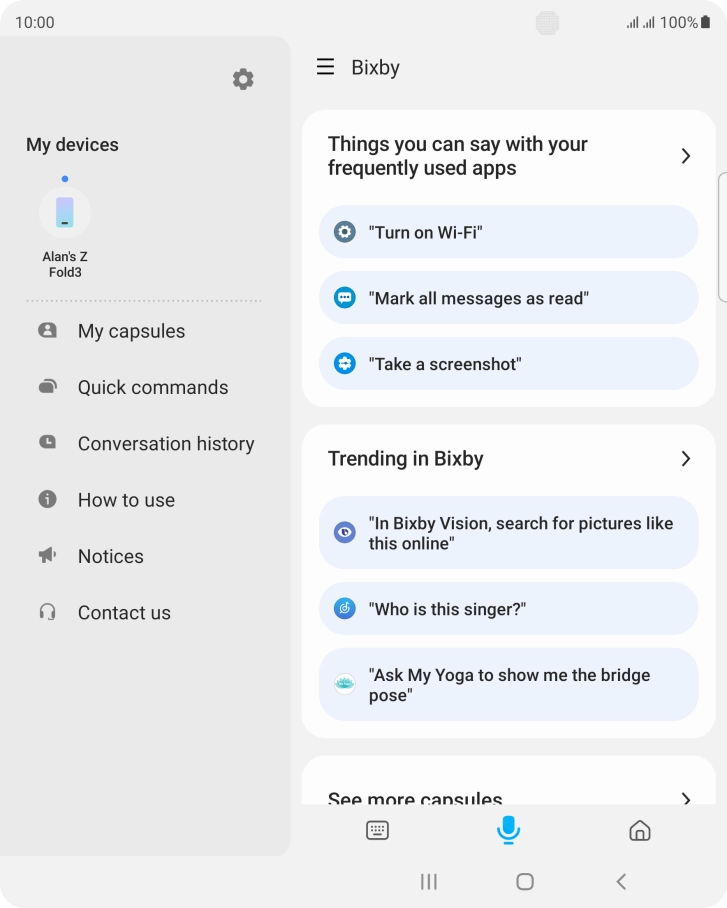 Press the settings icon.