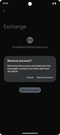Press Remove account.