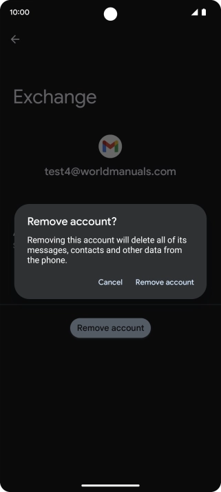 Press Remove account.