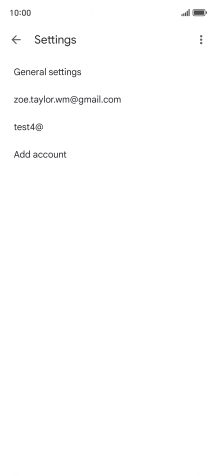 Press the required email account.