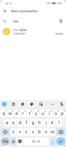 Press the required contact. Press the required contact.