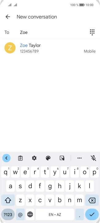 Press the required contact. Press the required contact.