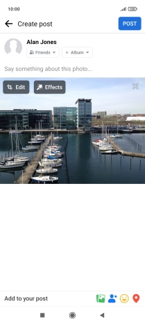 Press the text input field. Press the text input field.