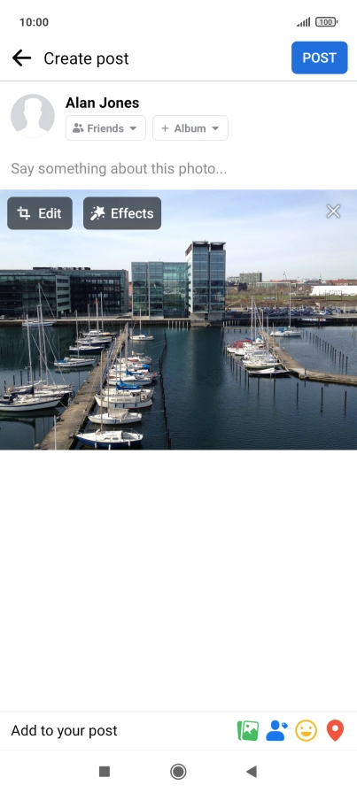 Press the text input field. Press the text input field.