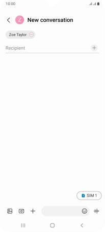 Press the SIM icon to select the required SIM.