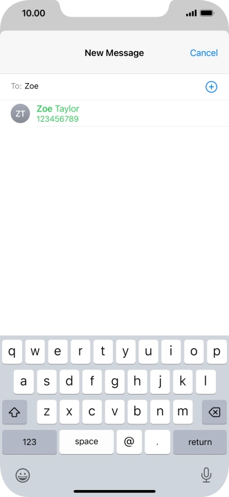Press the required contact.