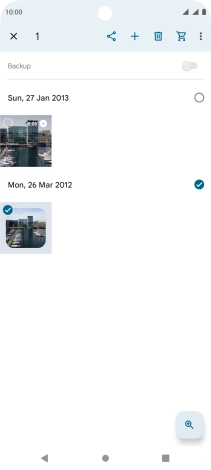 Press the share icon.