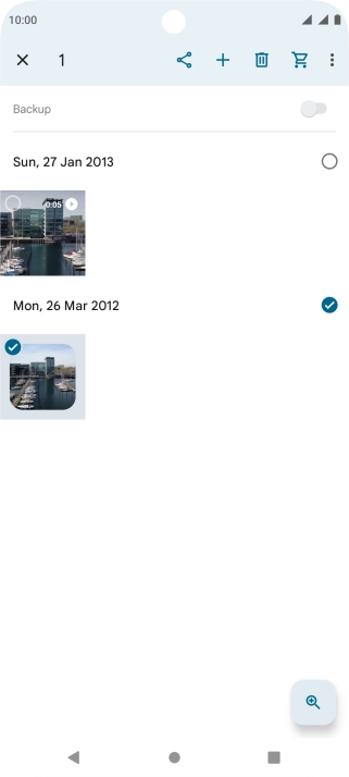 Press the share icon.