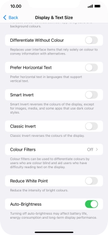 Press the indicator next to 
