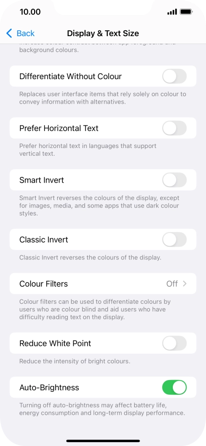 Press the indicator next to 