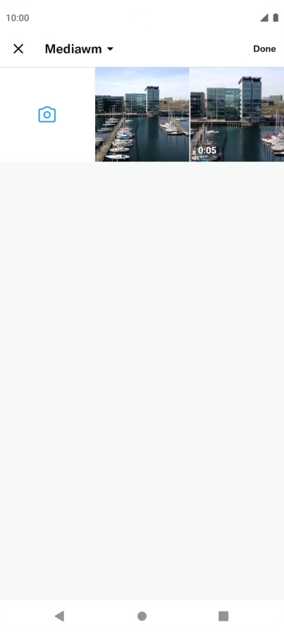 Press the required picture or video clip.