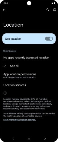Press App location permissions.
