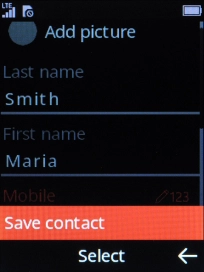Select Save contact.