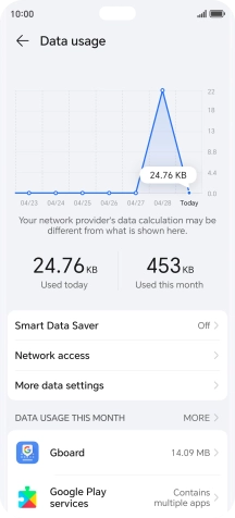 Press Network access. Press Network access.