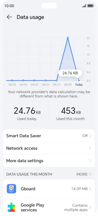 Press Network access. Press Network access.