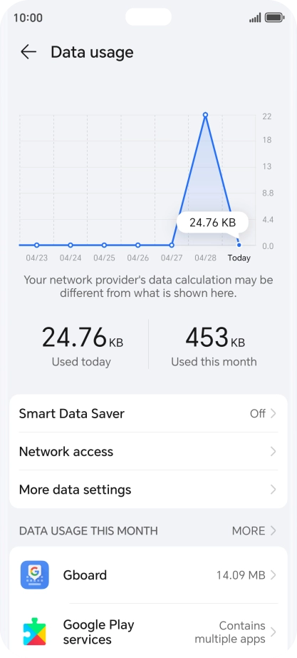 Press Network access. Press Network access.