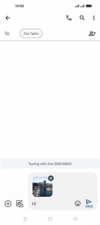 Press the send icon.