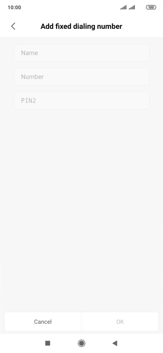 Press Name and key in the required name.
