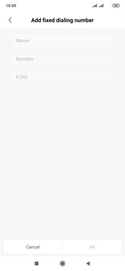 Press Name and key in the required name.