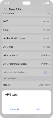 Key in mms and press OK.